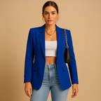 Tailored Women's Blazer in Premium Fabric - Classic Fit for Office and Casual Wear