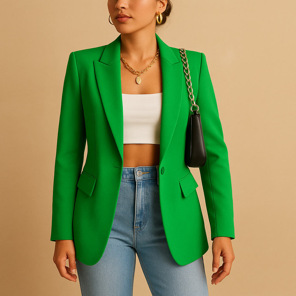 Tailored Women's Blazer in Premium Fabric - Classic Fit for Office and Casual Wear
