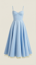 Tulle Midi Dress with Isolde Design for Elegant Events and Special Occasions