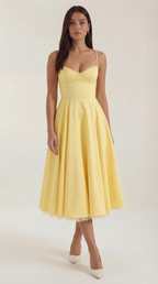Tulle Midi Dress with Isolde Design for Elegant Events and Special Occasions