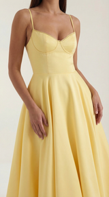 Tulle Midi Dress with Isolde Design for Elegant Events and Special Occasions
