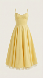 Tulle Midi Dress with Isolde Design for Elegant Events and Special Occasions