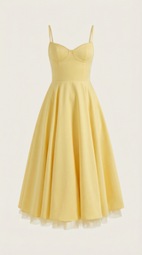 Tulle Midi Dress with Isolde Design for Elegant Events and Special Occasions