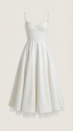 Tulle Midi Dress with Isolde Design for Elegant Events and Special Occasions