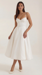 Tulle Midi Dress with Isolde Design for Elegant Events and Special Occasions