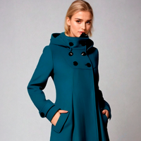 Women's A-Line Funnel Neck Coat