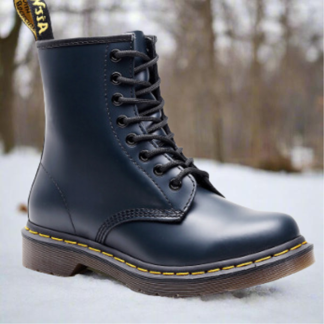 Unisex Lace-Up Boots with Padded Insole – Blue