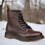Unisex Lace-Up Boots with Padded Insole – Brown