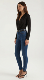 V-Neck Body Blouse for Women - Lightweight Fabric, Casual Style, Perfect for Everyday Wear
