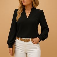 V-neck Women's Top | Lightweight Fabric | Elegant Casual or Dressy Wear