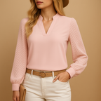 V-neck Women's Top | Lightweight Fabric | Elegant Casual or Dressy Wear