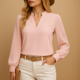 V-neck Women's Top | Lightweight Fabric | Elegant Casual or Dressy Wear