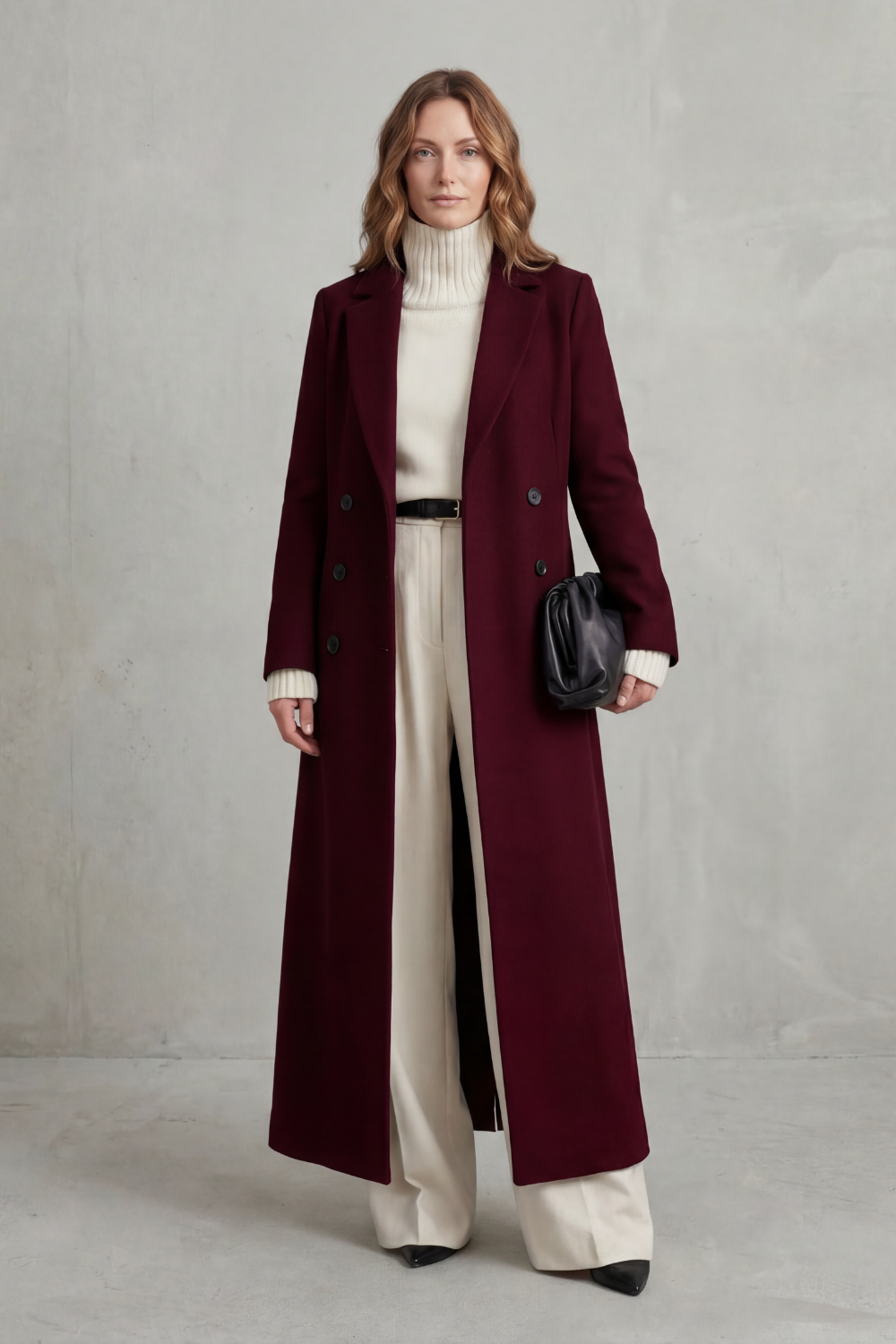 Women's Long Wool Coat – Custom Fit