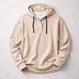 Waffle Knit Hoodie for Men - Cozy Casual Wear in Soft Cotton Blend