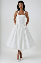Wedding Guest Midi Dress - Soft Fabric, Elegant Design for Formal Events