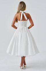 Wedding Guest Midi Dress - Soft Fabric, Elegant Design for Formal Events