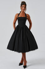 Wedding Guest Midi Dress - Soft Fabric, Elegant Design for Formal Events