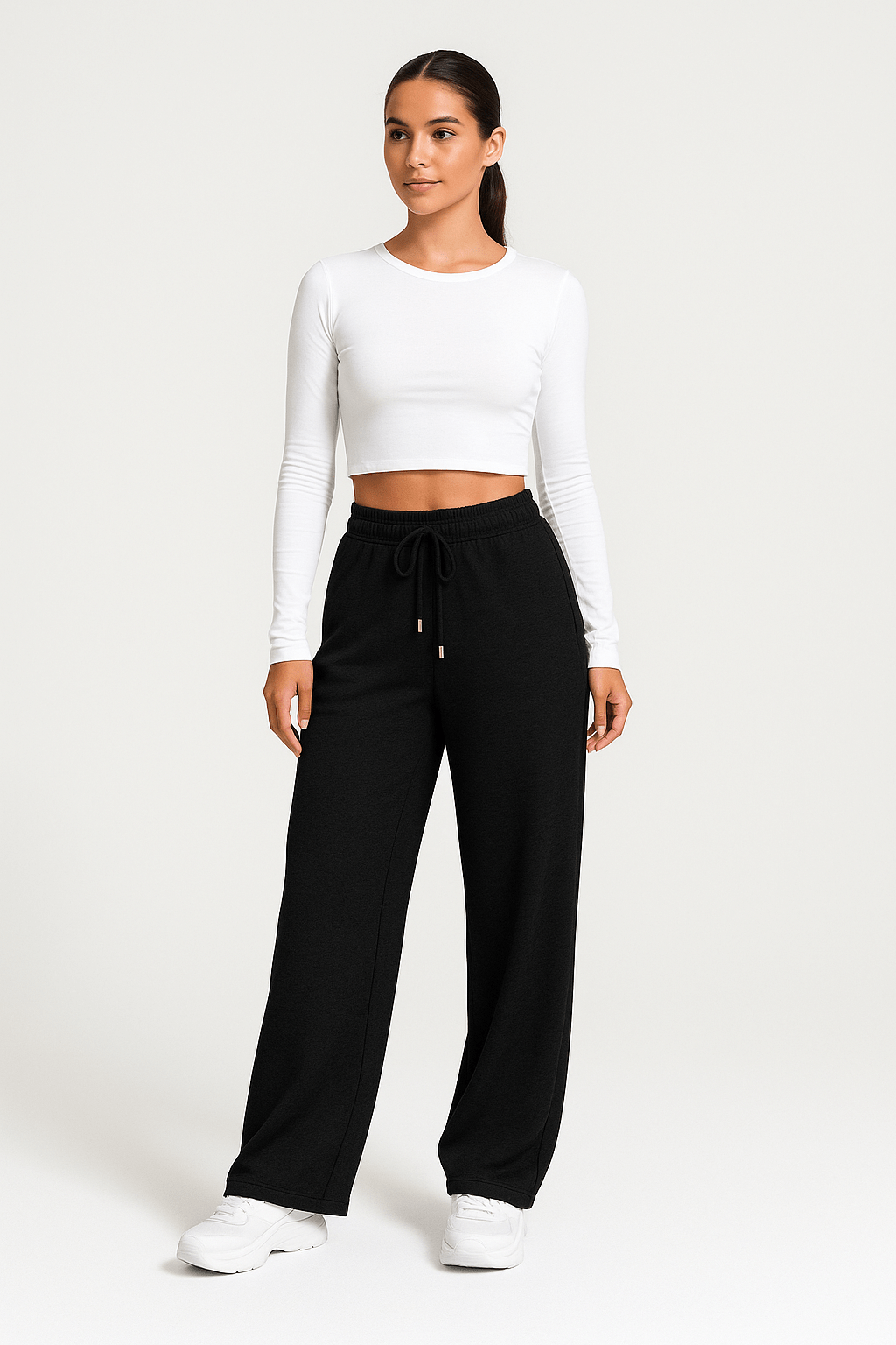 Wide Leg Joggers for Women | Soft Cotton Blend | Casual Everyday Wear