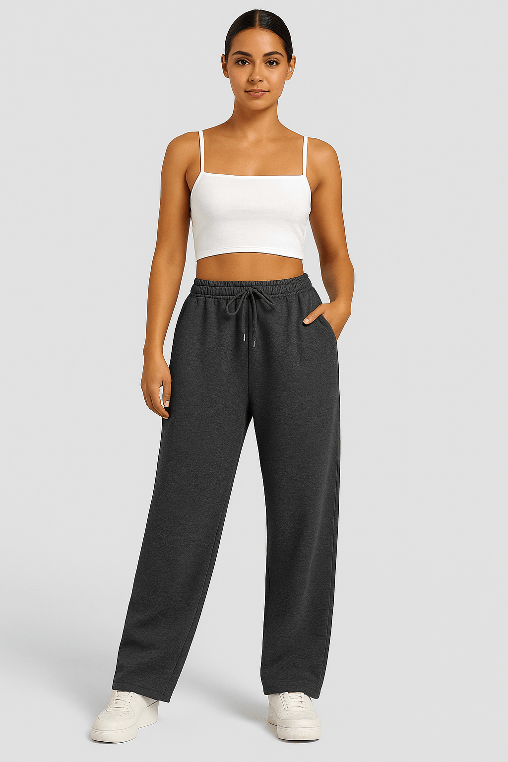 Wide Leg Joggers for Women | Soft Cotton Blend | Casual Everyday Wear