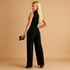 Wide Leg Wrap Jumpsuit for Women - Elegant Design for Casual or Dressy Occasions - Versatile Fashion Outfit