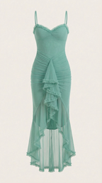 Wisteria Floral Maxi Dress in Lightweight Fabric for Casual or Formal Wear - Perfect for Summer Events and Gatherings