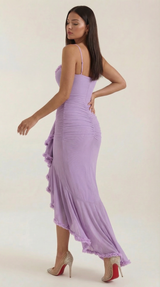 Wisteria Floral Maxi Dress in Lightweight Fabric for Casual or Formal Wear - Perfect for Summer Events and Gatherings