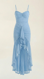 Wisteria Floral Maxi Dress in Lightweight Fabric for Casual or Formal Wear - Perfect for Summer Events and Gatherings