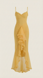 Wisteria Floral Maxi Dress in Lightweight Fabric for Casual or Formal Wear - Perfect for Summer Events and Gatherings