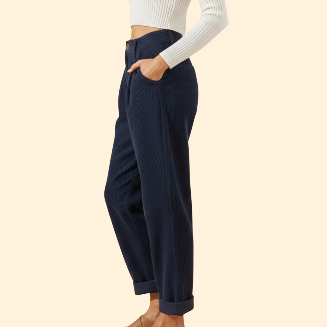 Women's Wide-Leg Corduroy Trousers