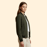 Men's Classic Bomber Jacket with Ribbed Cuffs