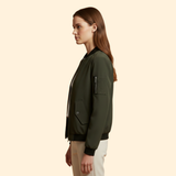 Men's Classic Bomber Jacket with Ribbed Cuffs
