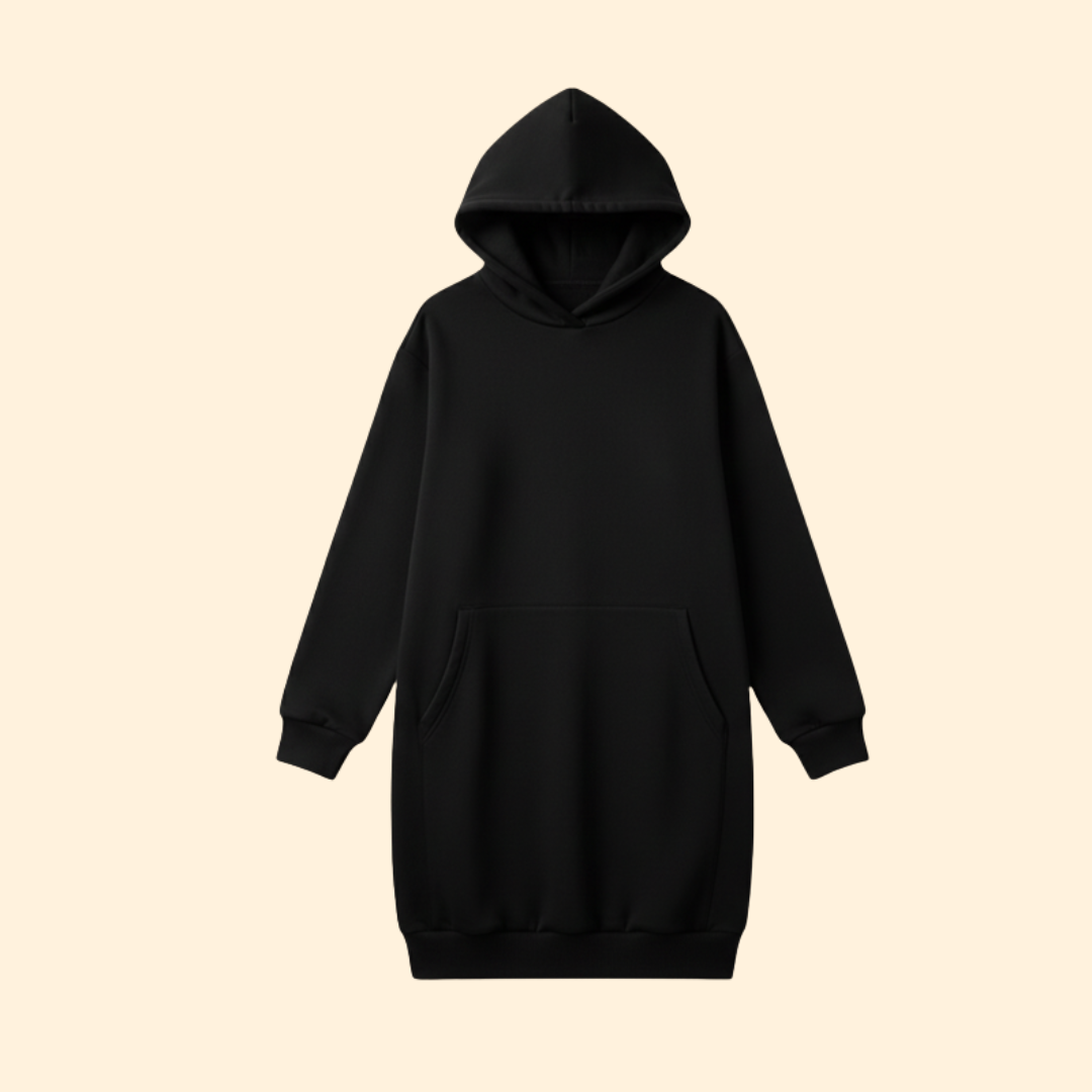 Women's Cozy Hooded Dress – Casual Wear, Everyday Comfort