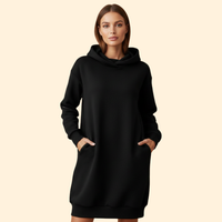 Women's Cozy Hooded Dress – Casual Wear, Everyday Comfort