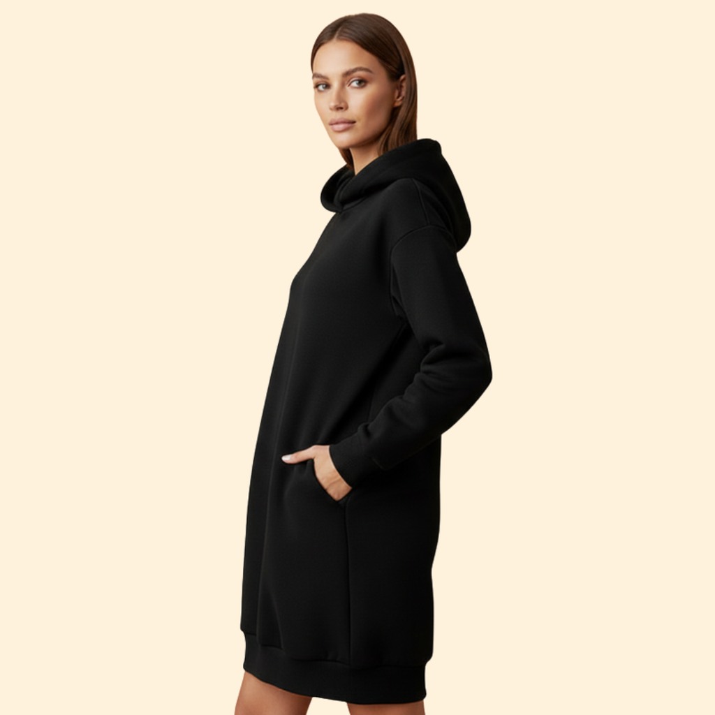 Women's Cozy Hooded Dress – Casual Wear, Everyday Comfort
