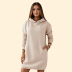 Women's Cozy Hooded Dress – Casual Wear, Everyday Comfort