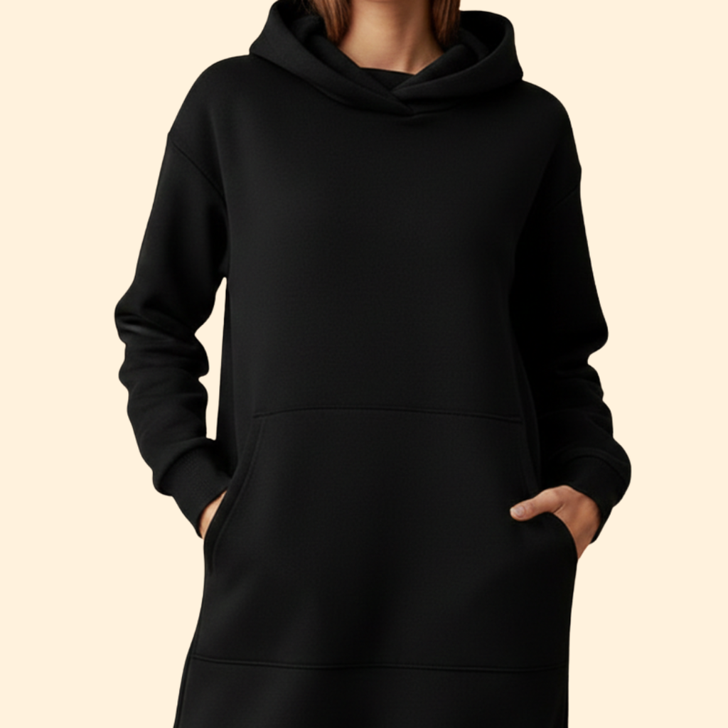 Women's Cozy Hooded Dress – Casual Wear, Everyday Comfort
