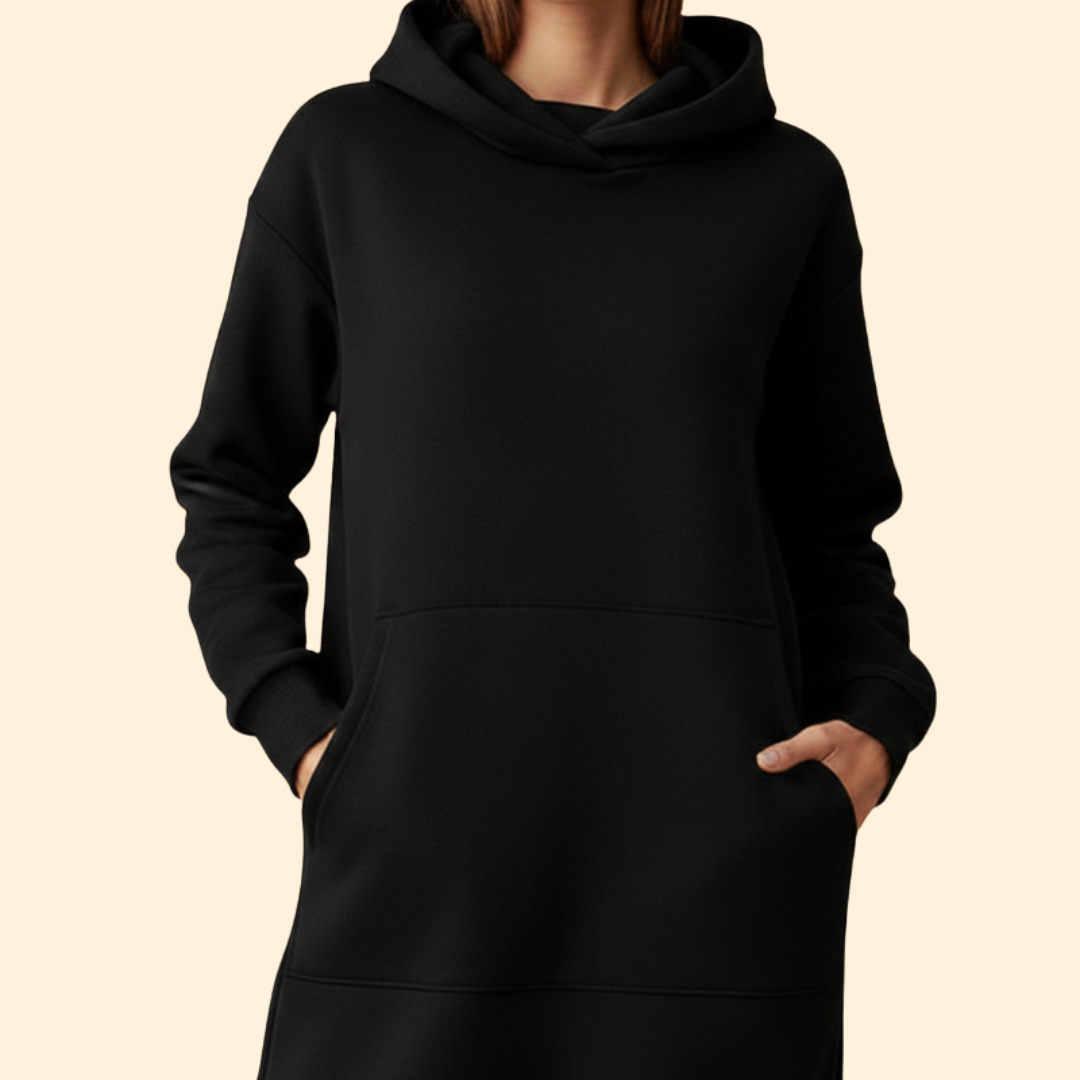 Women's Cozy Hooded Dress – Casual Wear, Everyday Comfort