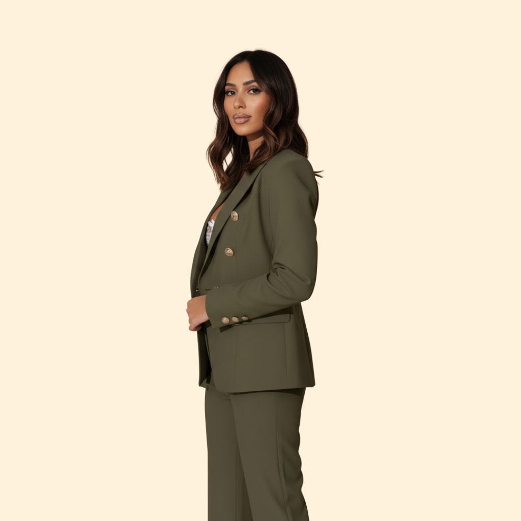 Women's Tailored Blazer & Straight-Leg Trouser Suit