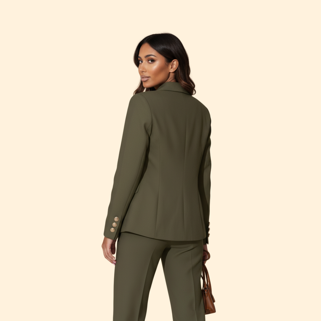 Women's Tailored Blazer & Straight-Leg Trouser Suit