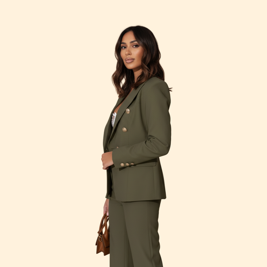 Women's Tailored Blazer & Straight-Leg Trouser Suit