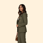Women's Tailored Blazer & Straight-Leg Trouser Suit