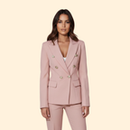 Women's Tailored Blazer & Straight-Leg Trouser Suit – Rose