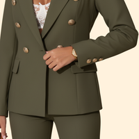 Women's Tailored Blazer & Straight-Leg Trouser Suit