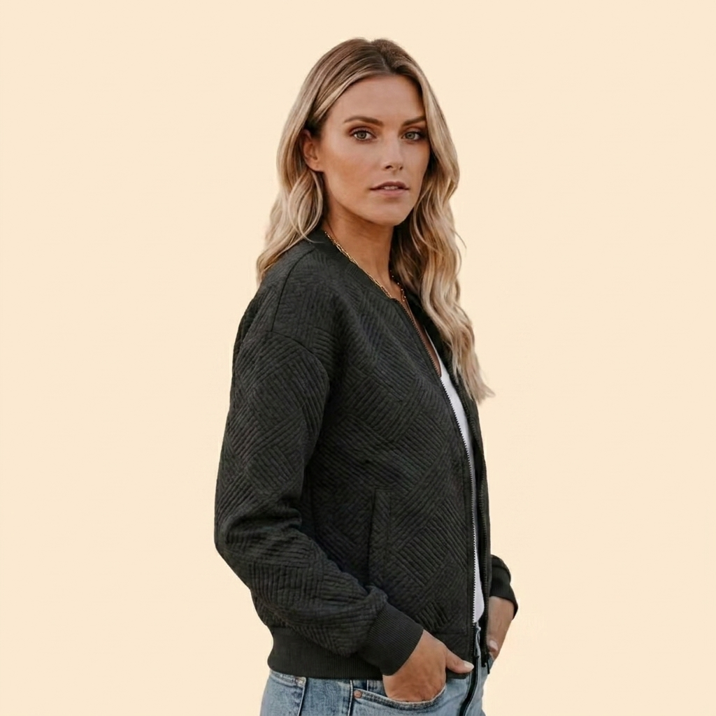 Women's Sherpa Zip-Up Bomber Jacket