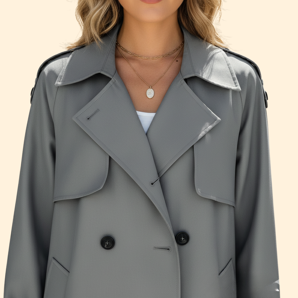 Women's Trench-Style Double-Breasted Jacket