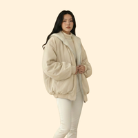 Women's Hooded Full-Zip Winter Jacket – White