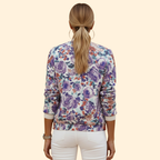 Women's Printed Bomber Jacket – Ribbed Cuffs