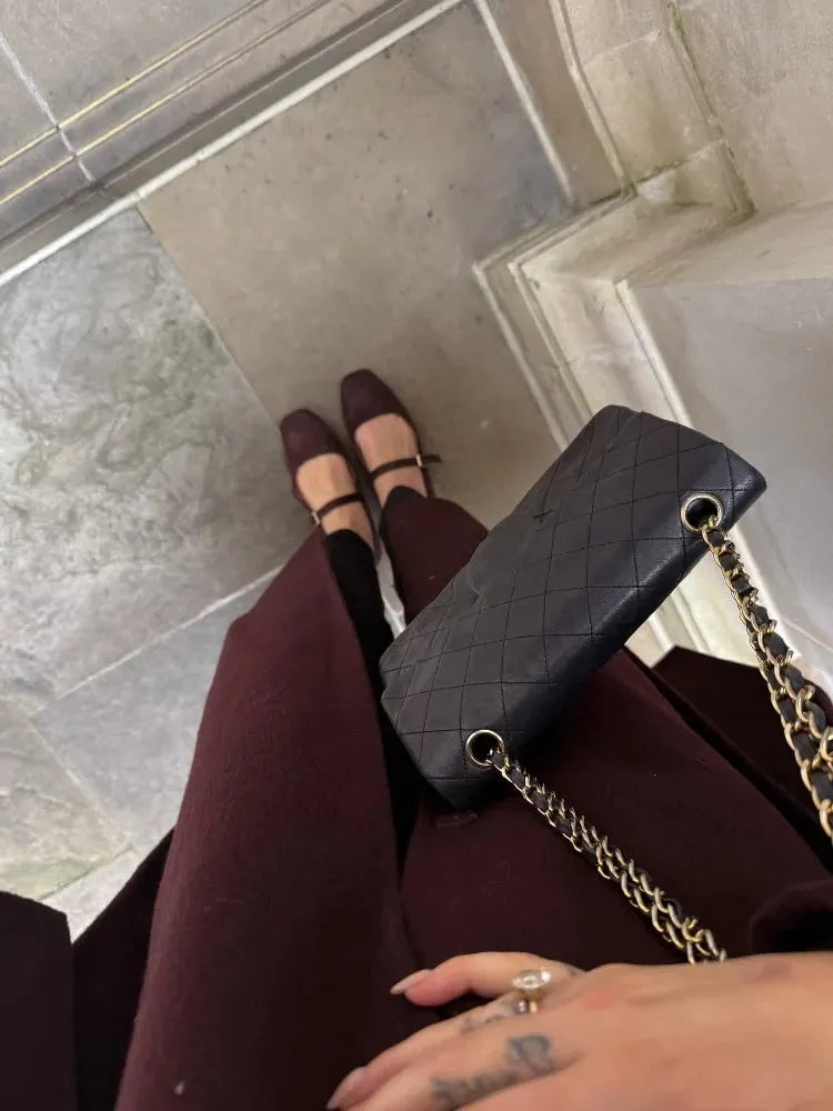 Women's Burgundy Belted Wool Blend Wrap Coat – Longline
