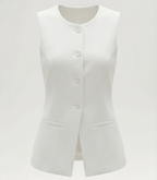 Women's Button-Detail Tank Top - Lightweight Cotton Casual Sleeveless Top for Everyday Wear