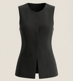 Women's Button-Detail Tank Top - Lightweight Cotton Casual Sleeveless Top for Everyday Wear